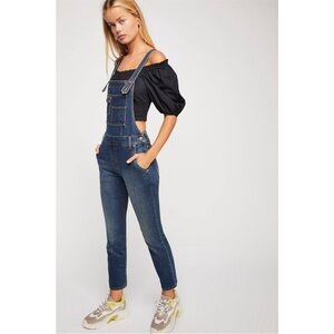 Free People Blue Denim Jeans Overalls